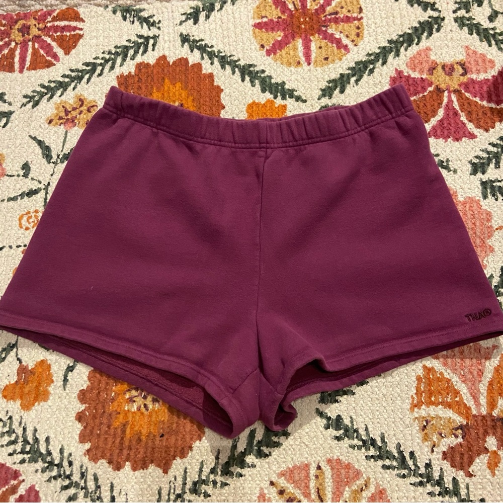 Tna maroon sweat shorts